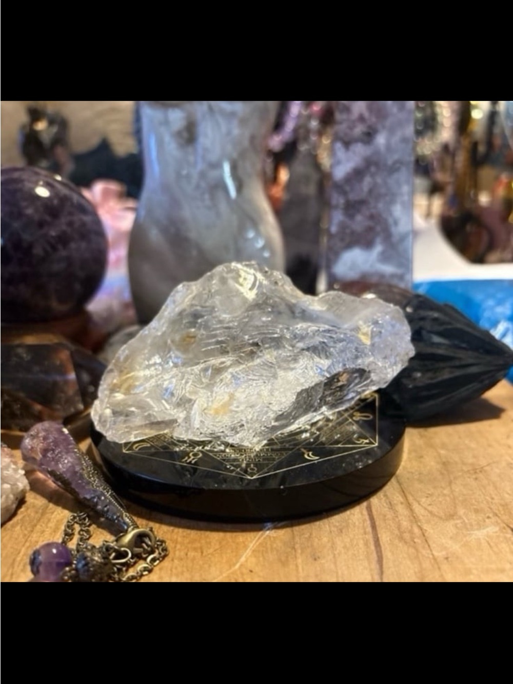 Clear Ice Quartz Crystal Display Specimen